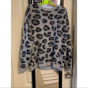 Grey Cheetah Sweater